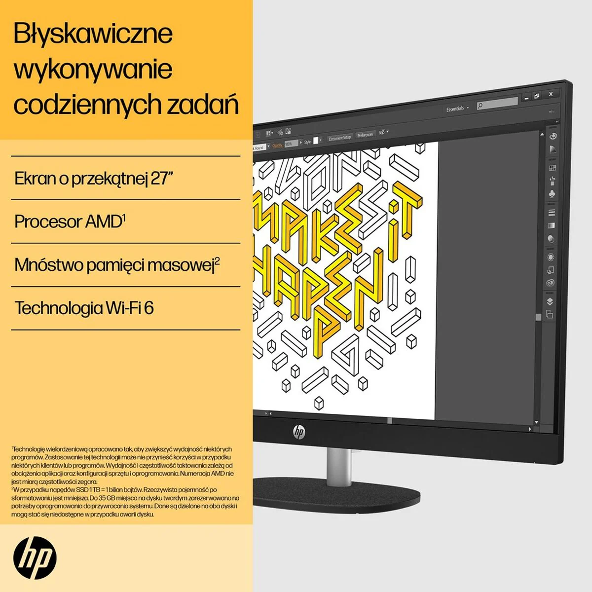 All in One HP 9U2K5EA 27" AMD Ryzen 5 7520U 16 GB RAM 512 GB SSD - Image 7