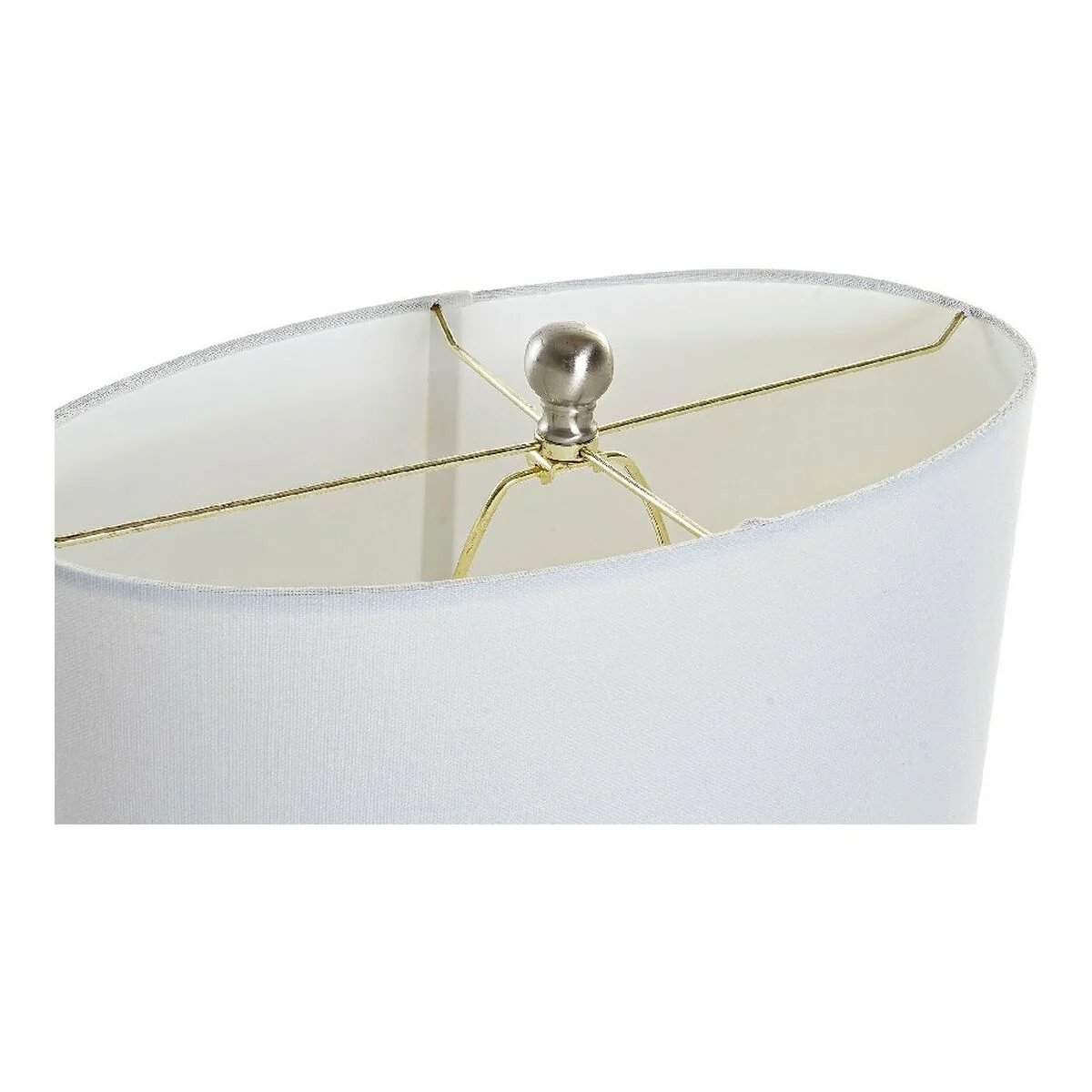 Lampada da tavolo DKD Home Decor 8424001806843 Bianco Dorato Argentato Metallo 60 W 220 V 40 x 22 x 64 cm - Image 5
